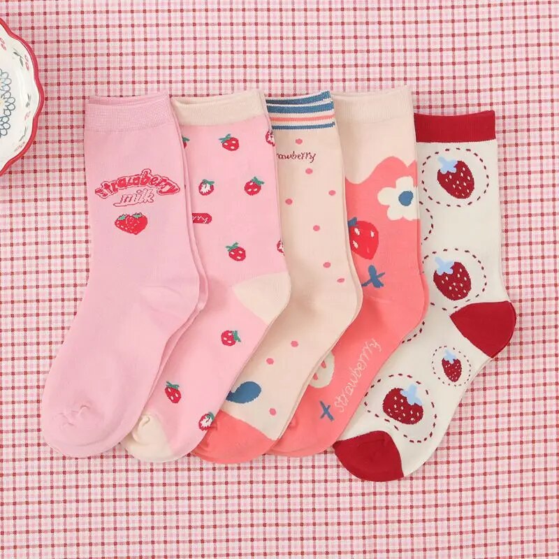 Sweet Strawberry Socks