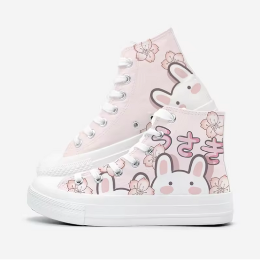 Kawaii Bunny Canvas Sneakers
