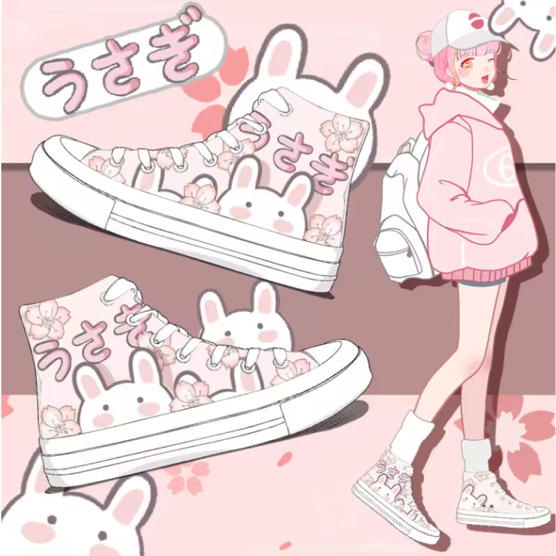 Kawaii Bunny Canvas Sneakers