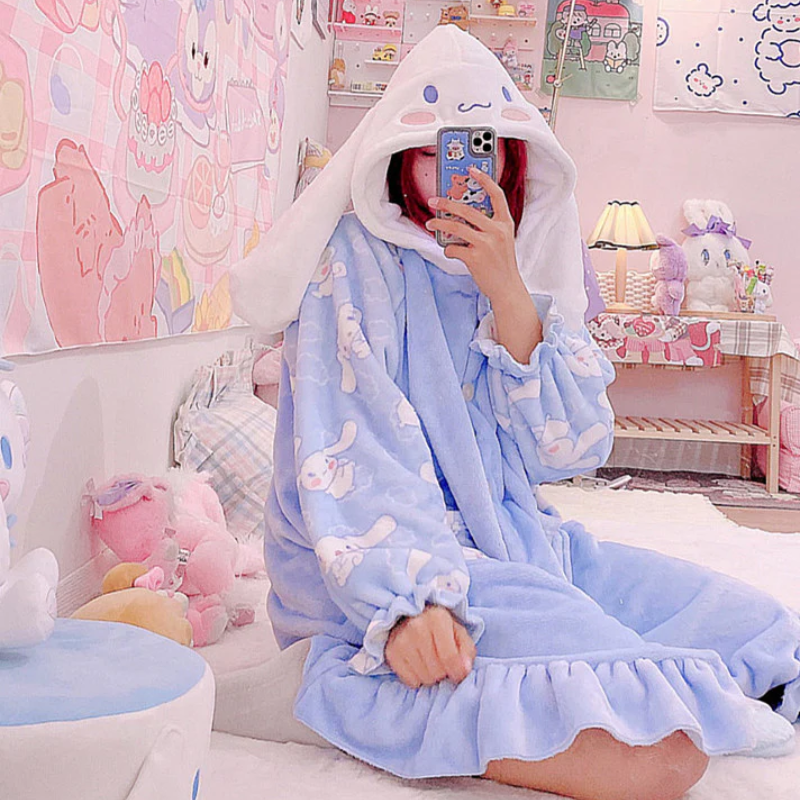 Kawaii Cinnamoroll  Winter Pajamas Dress