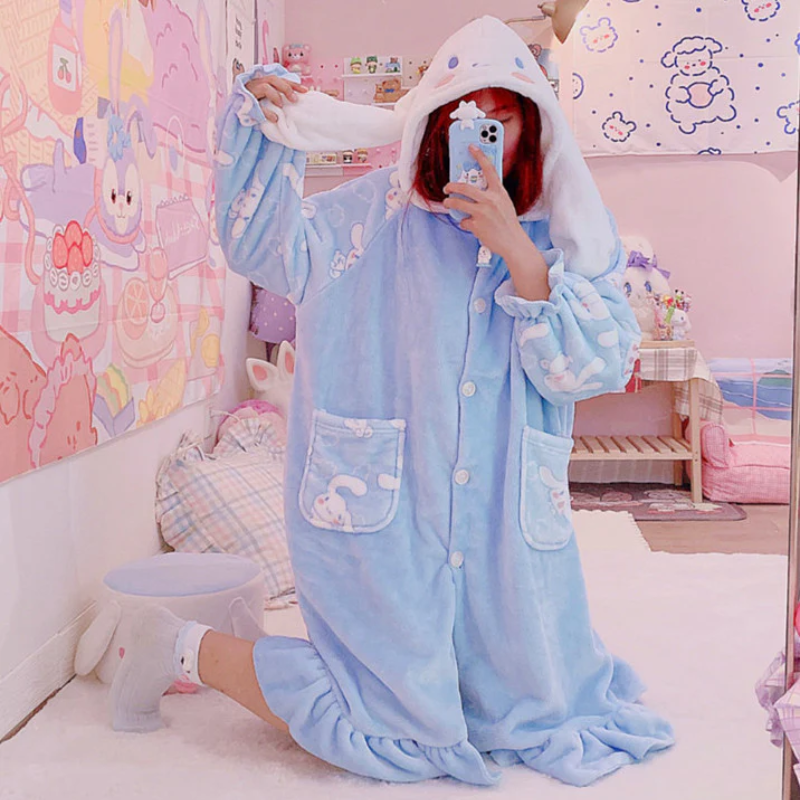 Kawaii Cinnamoroll  Winter Pajamas Dress