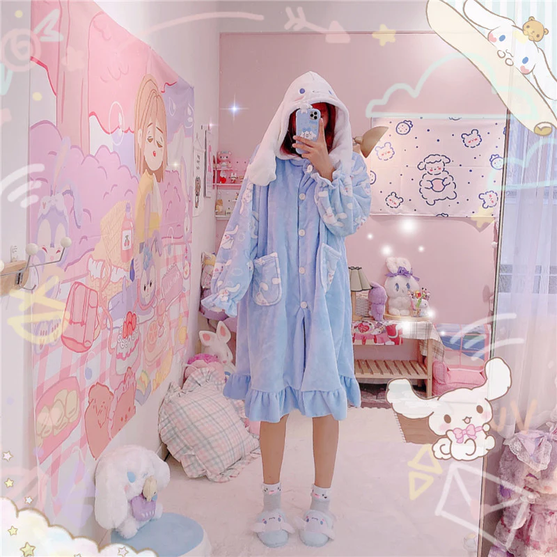 Kawaii Cinnamoroll  Winter Pajamas Dress