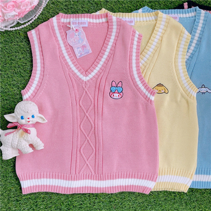 Kawaii Knitted Vest Sweater