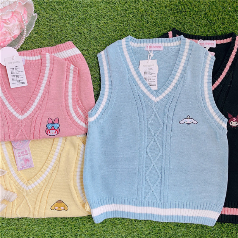 Kawaii Knitted Vest Sweater