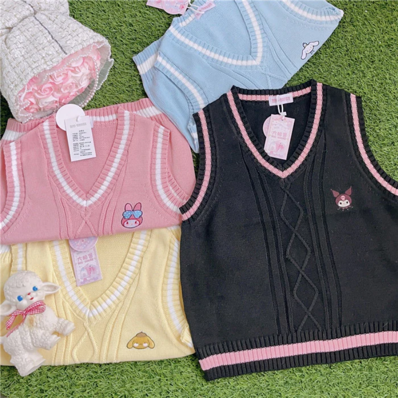 Kawaii Knitted Vest Sweater