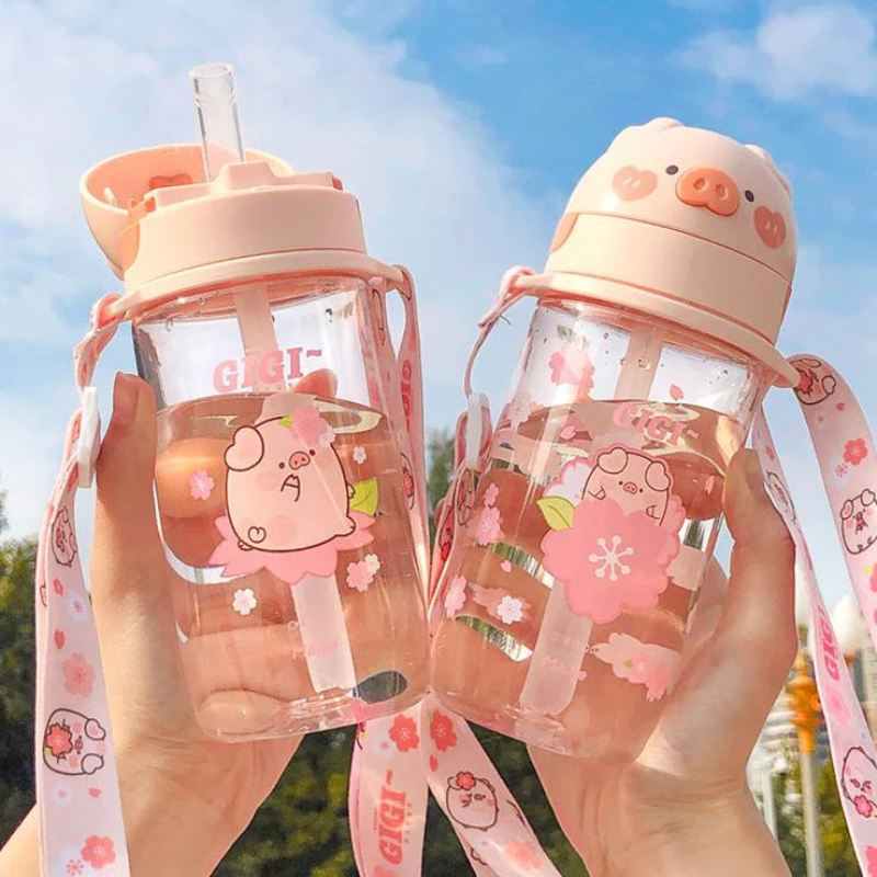 Kawaii Pig Water Bottle