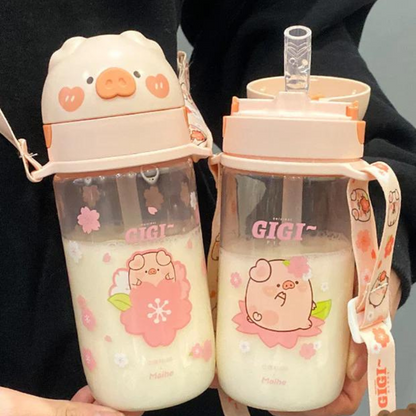 Kawaii Pig Water Bottle