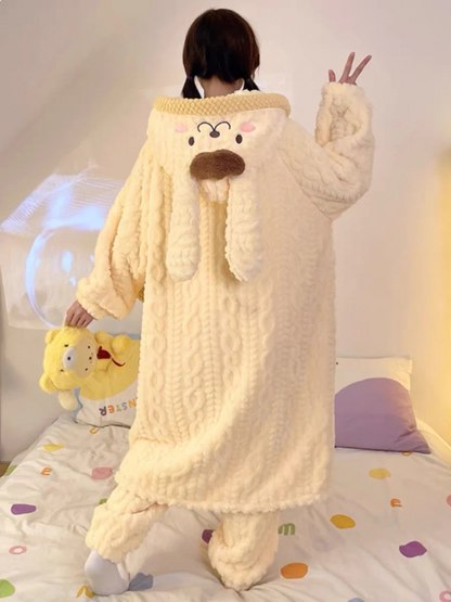 Kawaii Pompompurin Winter Pajamas Dress