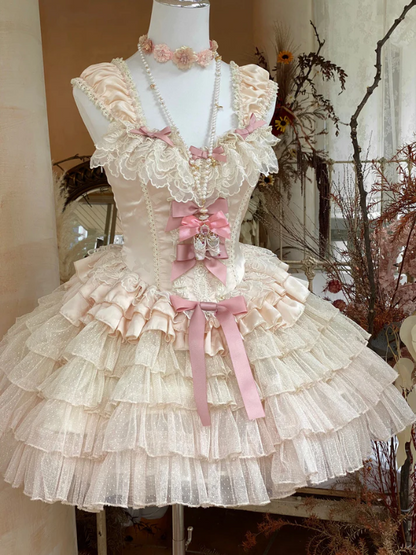 Light Pink Marie Antoinette Style Short Dress