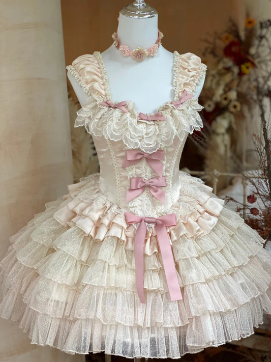 Light Pink Marie Antoinette Style Short Dress