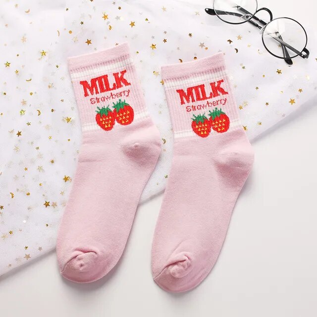 Cute Milk Socks