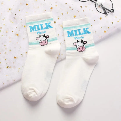 Cute Milk Socks