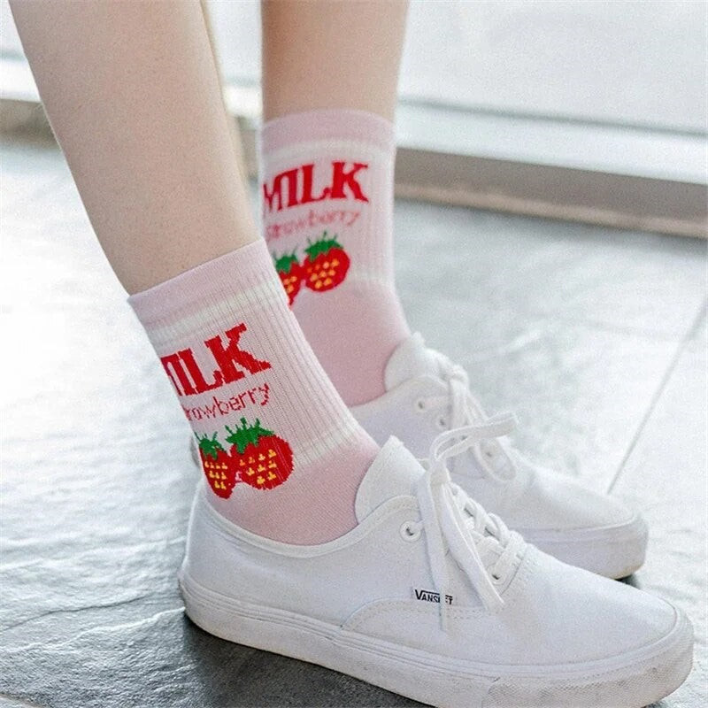 Cute Milk Socks