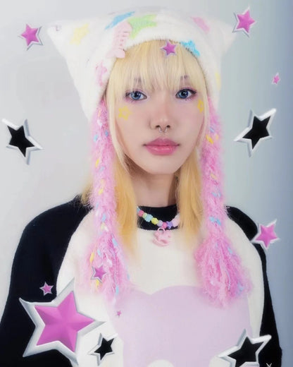 Y2K Star Hat Cat Ears Various Colors