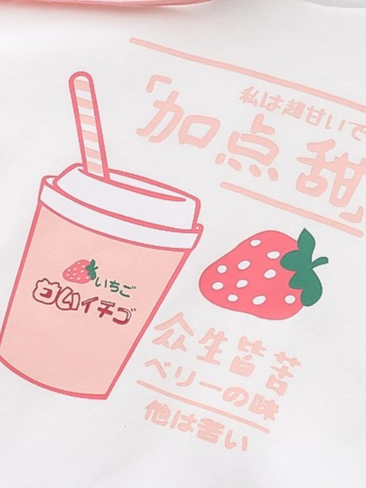 Kawaii Strawberry Hoodie