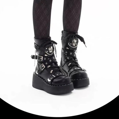 Skull Gothic Boots