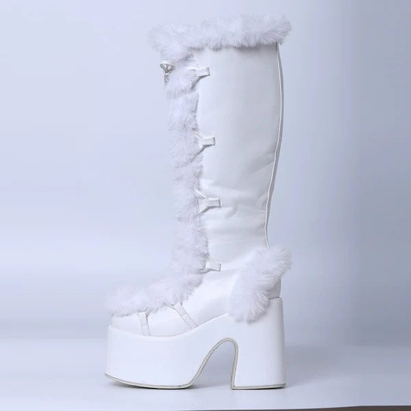 Winter Boots Fluffy Fur