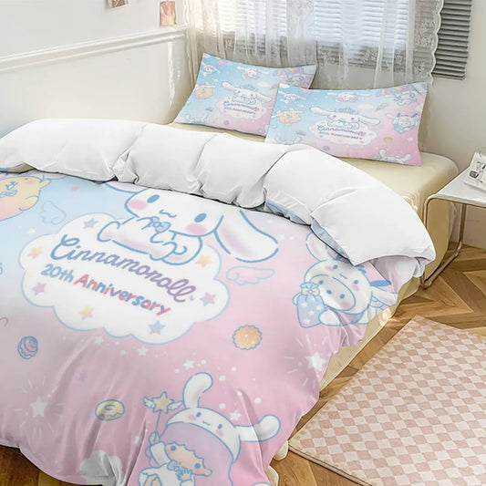 Cinnamoroll Bedding And Pillowcase Set