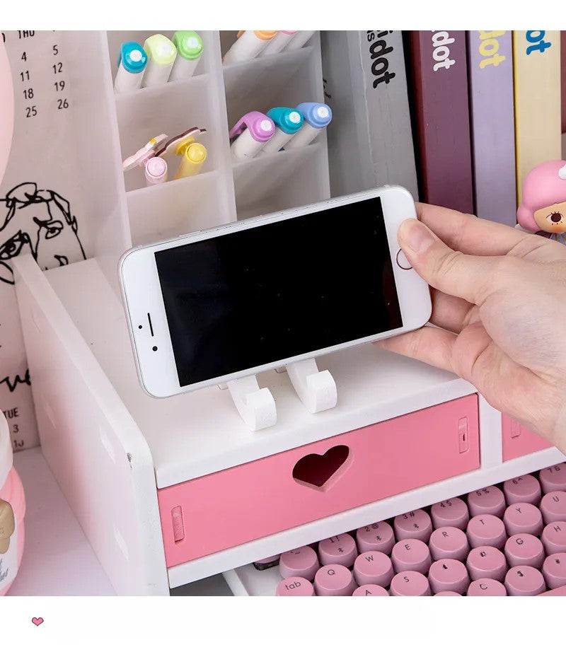 Kawaii Hearts Mini Desktop Drawers