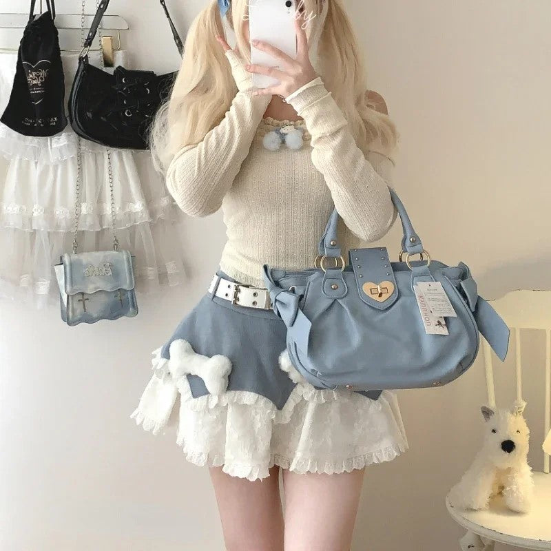 White Ruffle Layer Mini Skirt