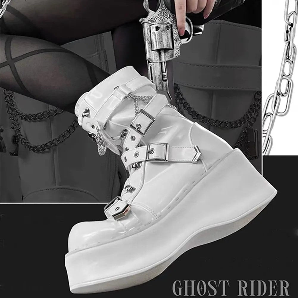 Skull Gothic Boots