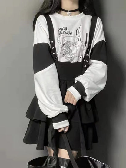 Harajuku Jumpsuit and Sweatshirt Set