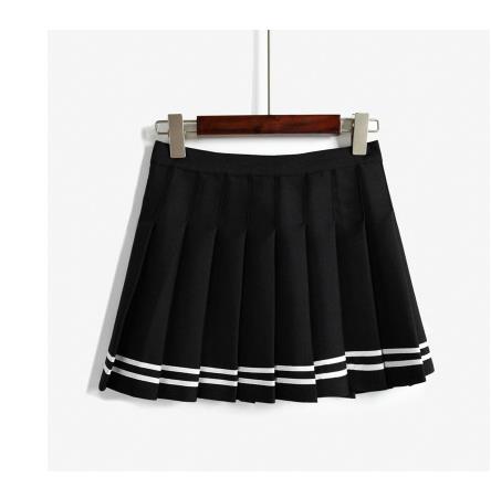 Women Gothic Skirt Black Pleated