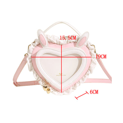 Kawaii Bunny Ears Heart Shape Bag