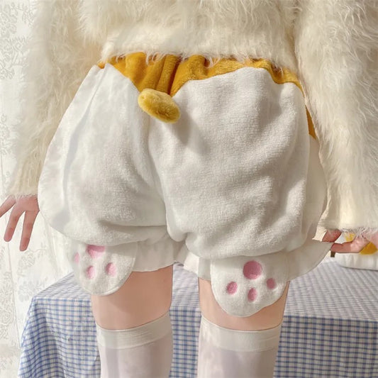 White Cat Paw Bloomers