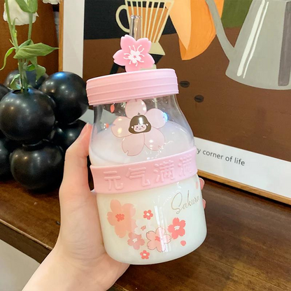 Cute Sakura Glass Cup