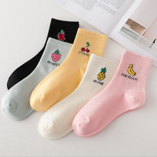 Kawaii Sweet Milk Strawberry Socks